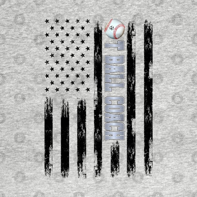 T-BALL COACH BLACK AMERICAN FLAG SILVER by Turnbill Truth Designs